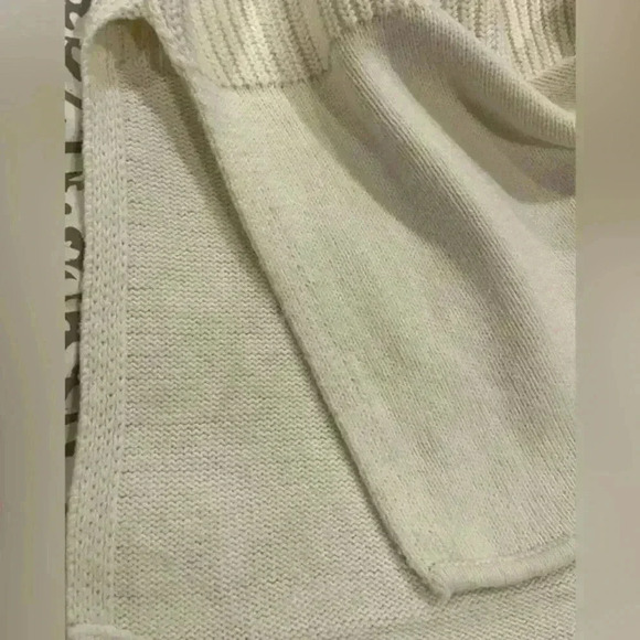 Anthropologie month ex sweater, sleeveless dress cream turtleneck size medium - Picture 6 of 9